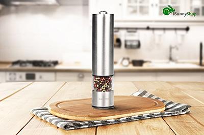 iBunnyShop Electric Salt and Pepper Grinder (Single Mill), Automatic  Battery Operated Shaker with Light - Yahoo Shopping