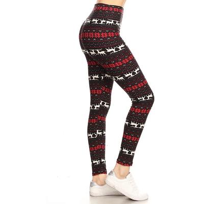 Women's Black/Red Clark Atlanta University Panthers Ankle Color Block Yoga  Leggings