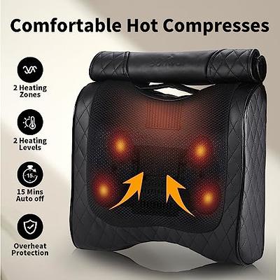 Boriwat Back Massager with Heat, Massagers for Neck and Back, 3D Kneading  Massage Pillow for Back, Neck, Shoulder, Leg Pain Relief, Gifts for Men