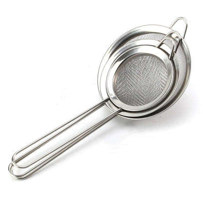 ExcelSteel Stainless Steel Mesh Strainers with Fine Scoop, Set of 3