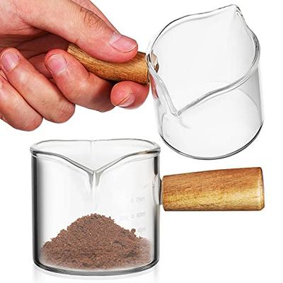 Measuring Cups with Wooden Handle, Espresso Shot Glass, Double Spout Measuring  Cup, Espresso Shot Glasses Multifunctional Milk Cup for Kitchen - Yahoo  Shopping