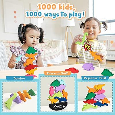 AugToy toddler toys for 2 3 4 5 year old boys girls, dinosaur toys for kids  3-5 5-7, preschool learning educational montessori toys