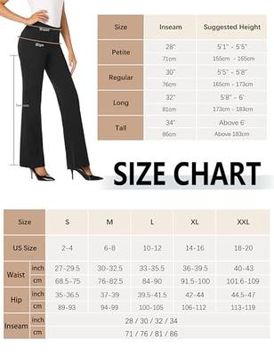  28/30/32/34 Inseam Womens Bootcut Yoga Pants Long