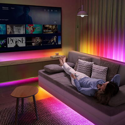 6.5 ft Smart RGB TV LED Strip Lights, Wifi, Work with Alexa and Google Home