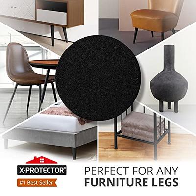 Felt Furniture Pads X-PROTECTOR 8 PCS - Premium 6” x 4 3/8” Heavy Duty Black