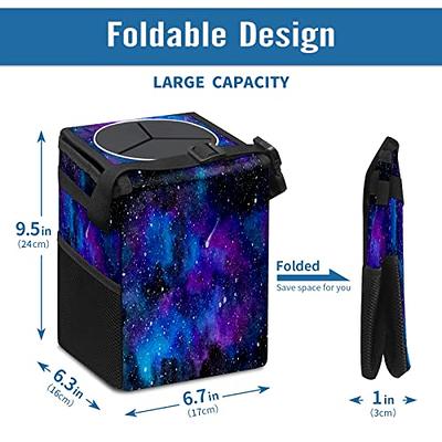 Galaxy Starry Sky Car Trash Can with Lid Portable Garbage Bag Leak-Proof Car  Storage Bag Car Garbage Can Car Accessories Interior Organizer with Mesh  Pocket - Yahoo Shopping