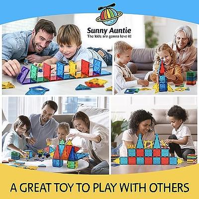 Magnetic Tiles 125 PCS +4 FIGURES, Magnetic Tiles for Kids, Toy