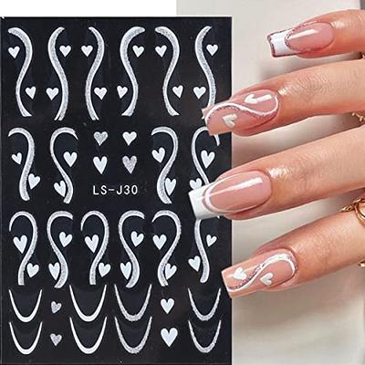 Nail Art Stickers Decals Christmas White Snowflakes Lace Presents