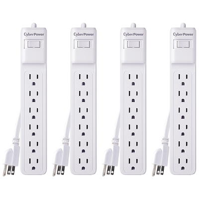 Digital Energy DSS5-1041 6-Outlet Surge Protector Power Strip (Black,  15-Foot Cord)