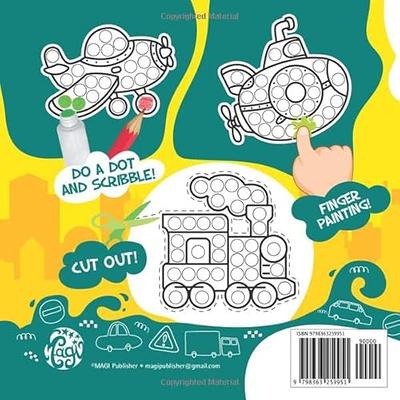 Vehicle Dot Marker Coloring Book: A Dab And Dot Activity Book For Kids  (Paperback)