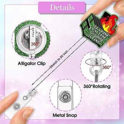 ERHACHAIJIA It's Fine I'm Fine Retractable Green Glitter Badge Reel with Alligator  Clip, Funny Dumpster Fire ID Card Badge Holder Gift for Nurses Doctors  Office Worker Social Worker Colleague Boss - Yahoo