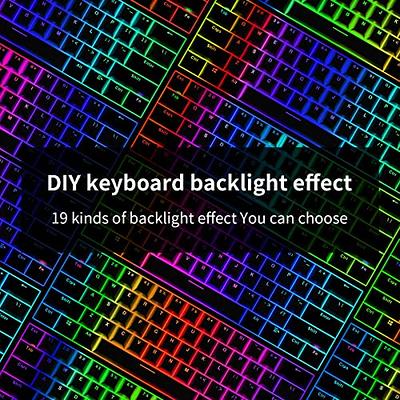 Newmen GM610 60% Mechanical Keyboard,Type-C/Bluetooth Keyboard with RGB  Backlit, Hot-Swappable 61 Keys Compact Mechanical Keyboard for Mac/PC  Gamer