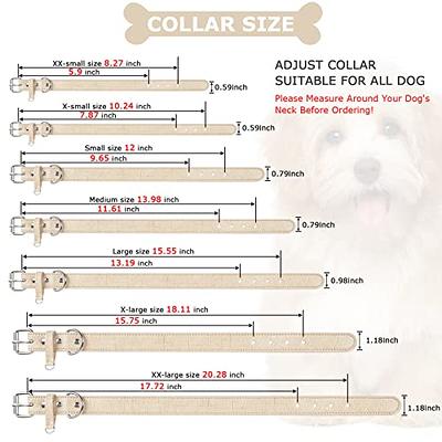  Dog Collar for Small Medium Large Dogs Pet Collars Girl Boy,  PU Stamping Leather Plaid Dogs Collar Adjustable Chihuahua Teacup Yorkie  Puppy Collar Cats (Medium (Neck 11-13in), Coffee) : Pet