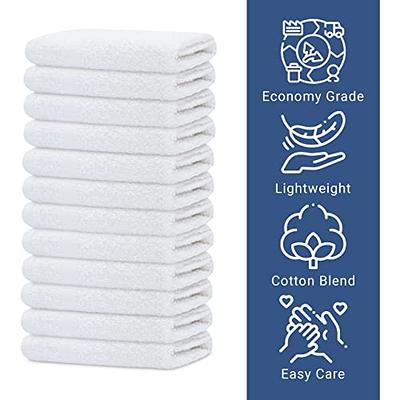 12x12 - Blended White Bulk Washcloths Standard Premium - 1lb