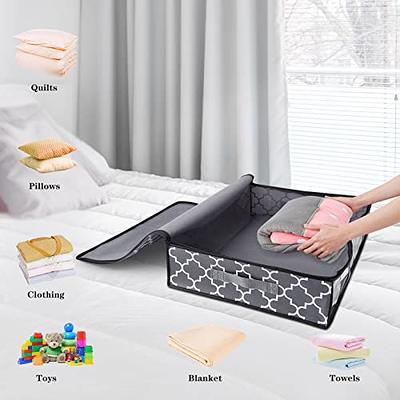 StorageRight Storage Bins Clothes Storage, Foldable Blanket Storage Bags,  Under Bed Storage Containers for Organizing, Clothing, Bedroom, Comforter