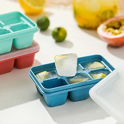 Mini Ice Cube Trays With Lids, Small Ice Cube Molds For Freezer