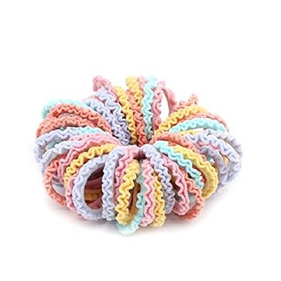  200 Pack Baby Girls Hair Ties Mini Scrunchies Multicolor  Seamless Elastics Hair Bands For Little Girl Ponytail Holder : Baby