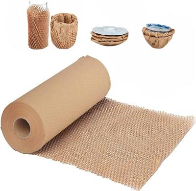 VVBORSN Packaging Paper Honeycomb Wrapping Paper Cushioning Wrap  Paper,Eco-Friendly Kraft Packaging Roll for Packing & Moving (15”x98')