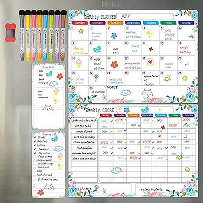 Weekly Planner Board Dry Erase Calendar - with Markers