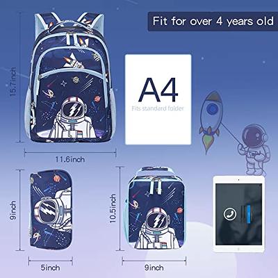 Kids Backpack for School Boys Girls Space Preschool Bookbag with Lunch Box  Pencil Case Set Toddler Kindergarten School Bag