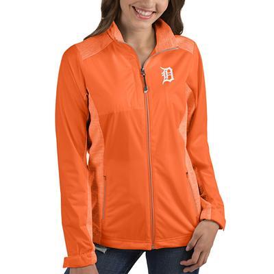 Antigua Women's Detroit Tigers Orange Victory Hooded Pullover