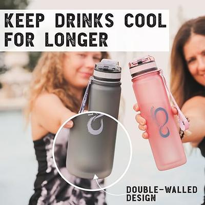 Live Infinitely 24 oz Insulated Water Bottle for Women - Cute Gym