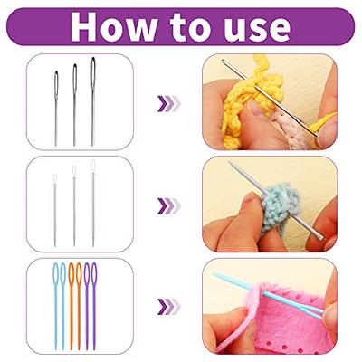 9 PCS Large Eye Blunt Sewing Needles Cross Stitch Knitting Needle