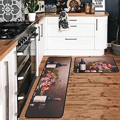 Wine Themed Kitchen Rugs and Mats Non Skid Washable Absorbent Stain  Resistant,Durable and Easy to Clean,Anti Fatigue Kitchen Rug Set of 2 Wine  Kitchen Decor 17 x47+17x30 - Yahoo Shopping