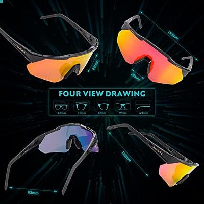 KAPVOE Cycling Glasses MTB Sport Sunglasses Mountain Bike Riding Motorcycle  BMX Men Women