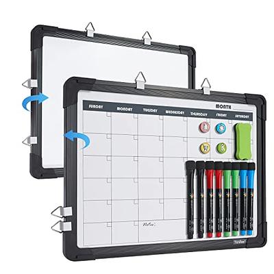 Small Monthly Calendar Dry Erase Whiteboard for Wall, 16in x 12in Magnetic  Dry Erase Board, Hanging Double-Sided White Board, Portable Board for  Drawing, Kitchen, Planning, Memo, School, Home, Office - Yahoo Shopping