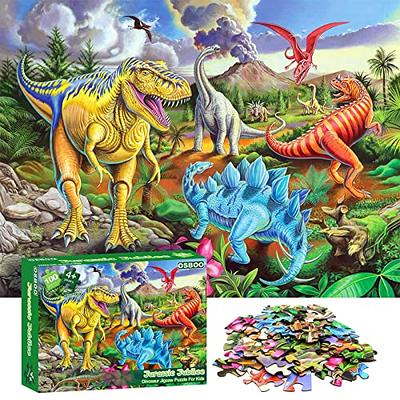 Dinosaurs 36 Piece Jigsaw Puzzle Set with Glow in the Dark