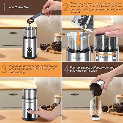  Hamilton Beach Fresh Grind Electric Coffee Grinder for Beans,  Spices and More, Stainless Steel Blades, Removable Chamber, Makes up to 12  Cups, Black : Home & Kitchen