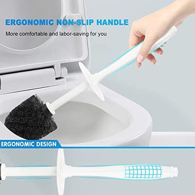 Toilet Bowl Brush Holder Set: 2 Pack Modern Deep Cleaning Bathroom