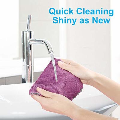 12pcs Kitchen Dish Towels, Microfiber Cleaning Cloth, Double-sided
