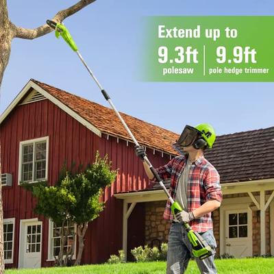 40V 20 Cordless Pole Hedge Trimmer & Battery