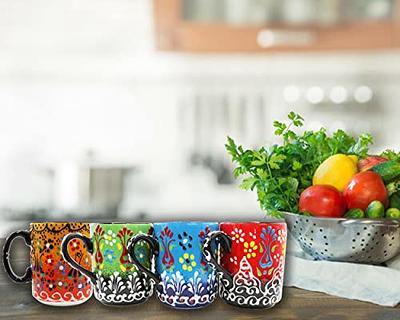Funky Mugs Collection Unique Handmade Ceramic Coffee Cups, Use or Gift,  Kitchen Decoration 9 Oz, 250 Ml 