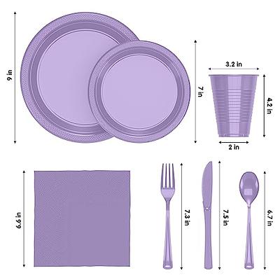 Exquisite 12 Ounce Disposable Purple Plastic Cups-50 Count