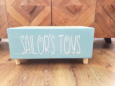 Dog Toy Box, Personalized Wood Toy Storage Crate, Pet Toy Storage