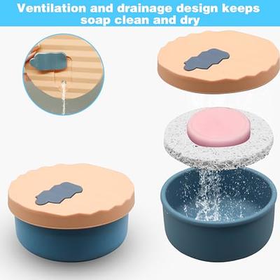 Double Layer Soap Box With Lid Toilet Drain Soap Case Travel Portable Soap  Dish