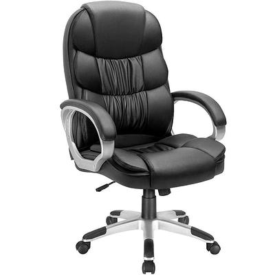 LACOO Gray Big and High Back Office Chair, PU Leather Executive