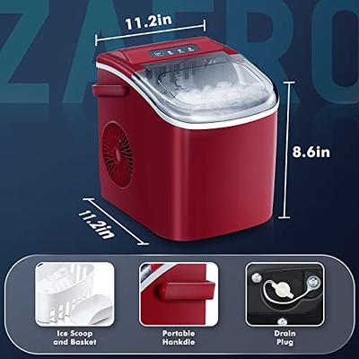 Simple Deluxe Ice Maker Machine for Countertop, 26lbs Ice/24Hrs, 9 Ice  Cubes Ready in 6 Mins, Portable Self-Clean Ice Machine with Scoop and  Basket