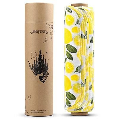 The Useless Brand Reusable Paper Towels Roll, 12 Eco Friendly Washable  Cotton Flannel Towels w/Cardboard Roll, Zero Waste & Sustainable