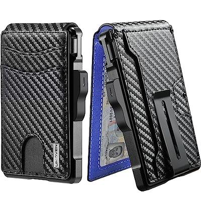  The Ridge Wallet For Men, Slim Wallet For Men - Thin as a Rail,  Minimalist Aesthetics, Holds up to 12 Cards, RFID Safe, Blocks Chip  Readers, Titanium Wallet With Cash Strap (