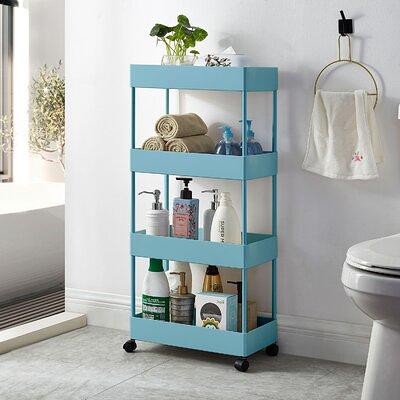 SPACEKEEPER Slim Storage Cart, 3 Tier Bathroom Storage Organizer