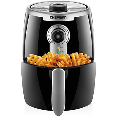 Mainstays Non-Stick Dishwasher Safe Basket Air Fryer - Black - 2.2 qt