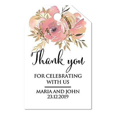 Thank Celebrating Us Tags, Handmade Love Thank, Thank Tags Wedding