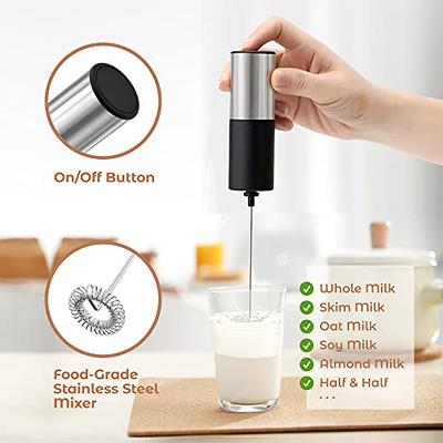PowerLix Powerful Handheld Milk Frother With Stand Battery Operated Foam  Maker Frother Wand For Coffee, Latte, Cappuccino, Hot Chocolate, Mini Drink  Mixer Stainless Steel Whisk - Yahoo Shopping