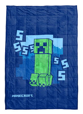 Minecraft Creeper 4 Piece Kids Twin Bed Set, 100% Microfiber, Green 