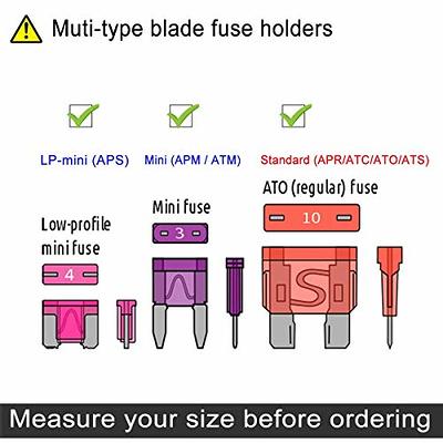 4 Types 12v Add-a-circuit Adapter And Fuse Kit,fuse Tap Fuse Holder With  Micro2 Mini Ats Low Profil