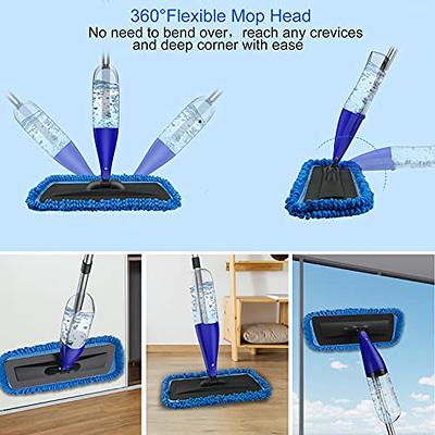 Mop for Floor Cleaning, Flat Floor Mop Wet Dry Dust Mop with